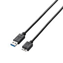 エレコム USBケーブル 【microB】 USB3.0 (USB A オス to microB オス) スタンダード 0.5m ブラック USB3-AMB05BK