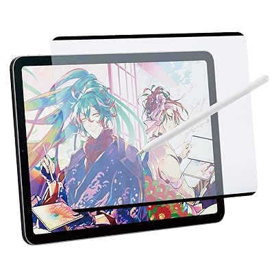 エレコム iPad Pro 11 第4/3/2/1世代 (2022/2021/2020/2018年) Air 4 10.9 第5/4世代 (2022/2020年) ペーパーテクスチャ フィルム 紙のような描き心地 着脱式 ケント紙 ブルーライトカット