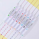 カーブペン 水性ペン 蛍光ペン ローラースタンプペン 花柄/ハート/点線/波線 速乾 耐久 手帳 日記 筆記用具 贈り物(8色、6種類)