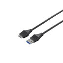 バッファロー BUFFALO ユニバーサルコネクター USB3.0 A to microB スリムケーブル ブラック 1m BSUAMBSU310BK