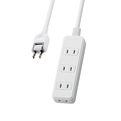 エレコム 電源タップ ほこり防止シャッター付き 配線しやすい180°スイングプラグ 4個口 2m ホワイト T-ST02-22420WH