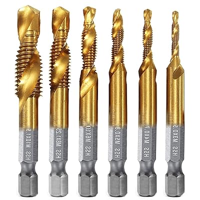 LIKENNY ドリルタップ 六角ビット ドリルビット 面取りタップ ねじ切り タップ ラル 多機能 穴あけHSS ..