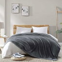 Hansleep 毛布 もうふ ダブル 夏用 ブランケット 大きめ 大判 マイクロファイバー 柔らかく 肌触り フランネル 洗える 軽量 静電防止 四季適用 (180x200,グレー)