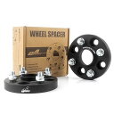 GAsupply 鍛造ワイドトレッドスペーサー PCD100 4H 内径54.1 M12XP1.5 厚さ20mm ワイトレハブリング一体 マットブラック【2枚セット】