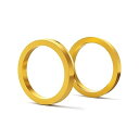 GAsupply ハブリング(HUB CENTRIC RING) 内径60mm→外径73mm 高さ約10mm アルミ製 超軽量 レクサス ·トヨタ·ニッサン ·スズキ·ダイハツに対応【2個入】
