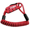 クロップス(crops) 形状記憶ケーブル ワイヤーロック Q-BIRO MINI (キューバイロミニ) | 2mmダブル×900mm 3桁ダイヤル SPD04-BR90-04 (レッド)