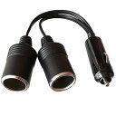 GTIWUNG シガーライター シガーソケット 12V/24V対応 2連 DC電源 延長ケーブル シガーアダプター 1~2雌ソケット 2ウェイシガレットライタースプリッター