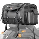 KEMIMOTO シートバッグ PVC防水素材 拡張機能あり 45-65L ツーリングバッグ レインカバー付き 全方位防水性 バイク リアバッグ 変形しにくい 荷物固定ベルト付き 上部積載可能 キャンピングシートバッグ バイク用品 汎用性 Ninja