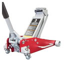 BIG RED アルミジャッキ 3t ガレージジャッキ 低床 油圧ジャッキ 最低位100mm/最高位465mm フロアジャッキ 2ポンプ デュアル スチール ロ...