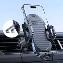 Miracase スマホホルダー 車【2024年最新型鋼二重フック】車 スマホスタンド 自動車の吹き出し口の車載スマホホルダー、金属フックは絶対に破断しない 安定性拔群 360度回転し 片手で操作できる スマホスタンド 車 iPhone 16/16