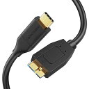 usb type c マイクロusb,CableCreation(Gen2/ 10Gbps)USB C to Micro B 3.0 変換ケーブル USB 3.1外付けハードドライバケーブル MacBook (Pro), Galaxy S5 Note