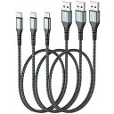 SUNGUY USB C ケーブル 0.5M 【3本セット】 QC3.0最大18W急速充電 タイプc ケーブル 50cm 短い type c ケーブル USB2.0データ転送 ナイロン編み 高耐久性 iPhone16 シリーズ/Galaxy S24