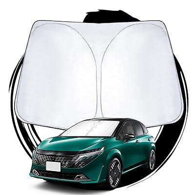 ruiya 新型 日産ノートオーラ fe13 専用 サンシェード フロントガラス用 パラソル 車用 NOTE AURA 日よけ UVカット 車中泊 折り畳み式 ...