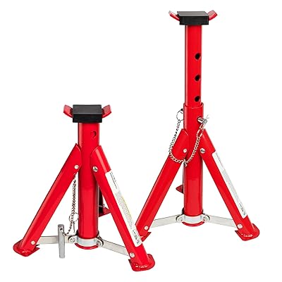 Donext 乗用車用 ジャッキスタンド 折りたたみ式 馬ジャッキ 3t 2個セット 高さ5段階調整 最低位260mm/最高位405mm パッド/安全ピン付き コンパクト