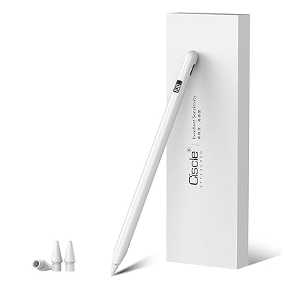 【ワイヤレス充電・LED数字電量表示】Ciscle タッチペン iPad ペンシル 20分急速充電 スタイラスペン Type-C 磁気吸着充電 アップルペンシル apple pencil交換 iPad専用ペン iPad/Air/mini/Pro対応