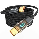 RAVIAD USB Type C ケーブル USB-C & USB-C ケーブル【3M】タイプc コード PD3.0 QC3.0 対応 100W/5A急速充電 断線防止 高耐久ナイロン編み iPhone 16 15 iPad MacBook Pro(2)