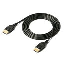 サンワダイレクト DisplayPort ケーブル 1.4規格 2m 8K/60Hz・4K/120Hz HDR10対応 ディスプレイポート DPケーブル 500-KC025-20