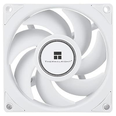 Thermalright tl-B8w cpuファンコンピューターケースファン静音4ピンpwm pcファン、80mm静音クーラーファン、2200 rpm速度、cpu冷却ファン(白)