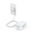 延長コード1m タイプc TESSAN 電源タップ usb付き コンセントタップ 4個AC差込口 1type-C 2type-Aポート 小型軽量 テーブルタップ たこあしコンセント 出張/旅行