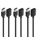 Cable Matters 3本セット USB 延長ケーブル - 0.9m、延長コード USB 2.0、 480Mbpsデータ転送、USBAオス - メス リピーター、ブラック