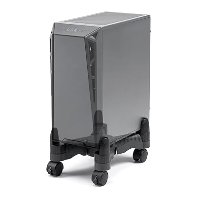 サンワダイレクト CPUスタンド デスクトップ用 キャスター付 ほこり対策 無段階調節 100-CPU001