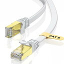 BUSOHE LANケーブル 7M Cat8 フラットケーブル 40Gbps 2000MHz RJ45 コネクタ付き ギガビット 高速 イーサネットケーブル 金メッキ 爪折れ防止 カテゴリー8 家庭用 業務用 アクセスポイント等に適用います ランケー