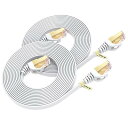 BUSOHE Cat8 LANケーブル 2M 2本セット フラットケーブル 40Gbps 2000MHz RJ45 コネクタ付き ギガビット 高速 イーサネットケーブル 金メッキ 爪折れ防止 カテゴリー8 家庭用 業務用 アクセスポイント等に適用いま