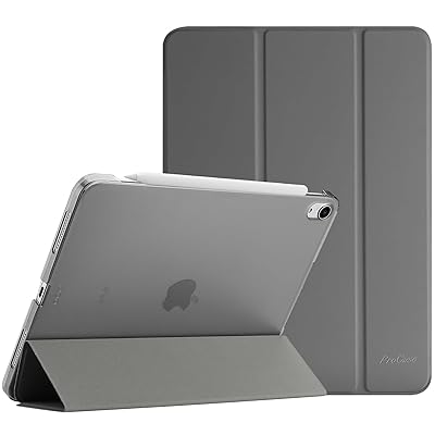 ProCase iPad Air 11インチ ケース M3 (2025) / M2 (2024) / iPad Air 第5世代 / 第4世代 軽量 スタンド 三つ折り フォリオ保護ケース 半透明バックカバー Apple Pencil 2対応 対応端