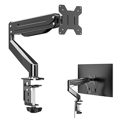 モニターアーム PC モニター アーム 液晶ディスプレイ アーム ガススプリング式 ガス圧式 17～32インチ対応 液タブ用 web会議対策 取り付け超簡単 最大耐荷重10kg(MD8)