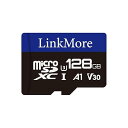 LinkMore 128GB マイクロSDカード Nintendo Switch対応/MicroSDXCカード / U3 / A1 / V30 / SDアダプター付 (読込最大95MB/s)