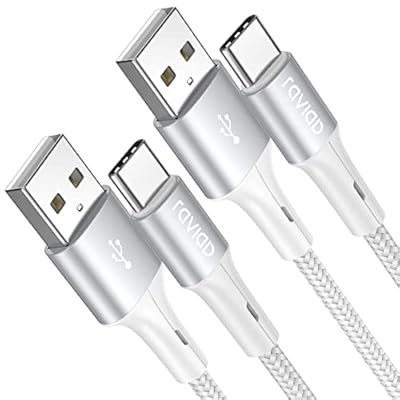 RAVIAD USB Type C ケーブル【2m/2本セット】タイプ C ケーブル 3A 急速充電 高速データ転送 高耐久ナイロン編み USB-A to USB-C コード Redmi 9T、Xperia XZ3 XZ2 XZs、Galaxy S2