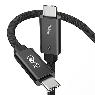 Thunderbolt 4 ケーブル ブラック 1.5m 240W急速充電 8K対応 40 Gbps データ転送 Type-C &Type-C ケーブル USB-C & USB-C MacBook/iPad/Mac mini/iphone15/iph