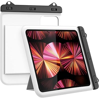 MoKo タブレット防水ケース お風呂ケース 11インチまでのタブレット用 スタンド付き 防水カバー 首掛けひも付き 浴室 プール 水泳 砂浜 海水浴 iPad 第11世代 2025 /iPad Air 11インチ 2025/ iPad 第9/8/7