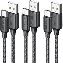 RAVIAD USB Type C ケーブル【2m/3本セット】タイプc ケーブル 3A 急速充電 QuickCharge3.0対応 USB2.0規格 USB-A to USB-C コード 高耐久ナイロン編み iPhone 16/15ProMAX,i
