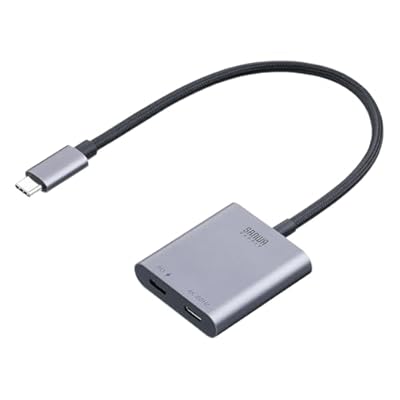 サンワダイレクト USB-C 拡張アダプタ Xreal対応 PD 100W 急速充電対応 4K/60Hz対応 映像出力 スマートグラス ハブ アダプター 500-KC047
