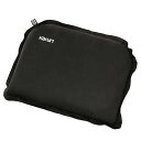 角利産業(Kakuri Sangyo) インフレーターミニシート スウェード調 5cm厚 座布団 アウトドア スポーツ観戦 自動膨張 コンパクト 収納袋付 グレー/ブラック