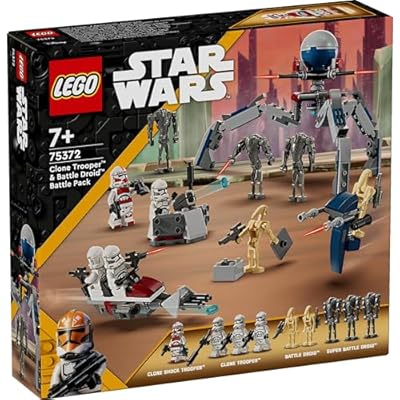 レゴ(LEGO) スター・ウォーズ クローン・トルーパーとバトル・ドロイド バトルパック おもちゃ 玩具 誕生日 プレゼント ブロック 男の子 女の子 子供 7歳 8歳 9歳 小学生 宇宙 75372