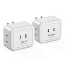 蛸足コンセント 3口 電源タップ コンセント タップ TESSAN タコ足配線 3AC口 雷ガード マルチタップ 充電タップ コンパクト 2個セット