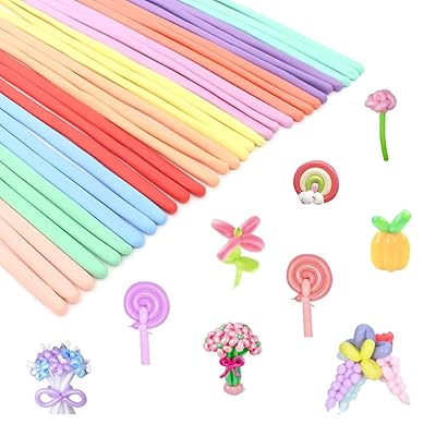 バルーンアート 風船 セット ひねる風船 細長い風船 マジックバルーン 飾り付け誕生日会 ツイストバルーン イベント パーティー パーティー アソート100個 マカロンカラー