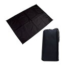 prendre レジャーシート 140cm×100cm コンパクト 防水 撥水 携帯 軽量 アウトドア ピクニック キャンプ 収納袋 カラビナ付属 (ブラック)...