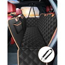 KYG ペット用 ドライブシート 汎用版 全車種 車ペットシート 後部座席 可視メッシュ窓 飛び出し防止リード付き 汚れ防止 防水 耐摩 滑り止め 簡単取り付け 折り畳み式 ブラック 135x45x45cm