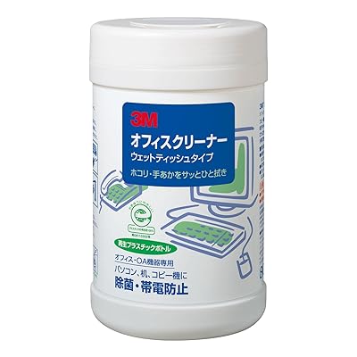 【除菌・帯電防止】 3M オフィスクリーナー ウェットティッシュタイプ ボトル 80枚入り OC-80WN