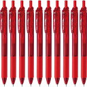 ぺんてる ボールペン ゲルインキ エナージェル エス 0.5mm レッド軸 BLN125-B 赤 10本