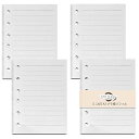 手帳リフィル ミニ6穴 横罫 A7 【4冊セット】 180枚 6穴 DY.2ten システム手帳 メモ帳 リフィル ポケットサイズ レフィル 中身 A7