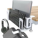 NODOCA ノートパソコンスタンド 縦置き ノートPCスタンド デスクサイド収納ラック 幅調整可能 ラップトップスタンド デスク収納 MacBook対応 卓上収納 ノートパソコン収納ホルダー iPad対応タブレット収納 滑り止め 放熱対策 クランプ
