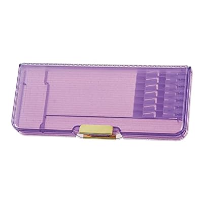 クツワ ペンケース マグネット筆入 タフクリア パープル CH204PU