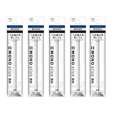 トンボ鉛筆 消しゴム ペン型 MONO モノスティック用 替え消しゴム 5個パック ER-KM-5P
