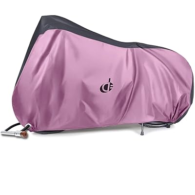 自転車カバー 子供用 サイクルカバー キッズ 防水 厚手 丈夫 撥水加工UVカット風飛び防止 収納袋付 破れにくい uvカット【20インチまで】対応 Double Elite (ブラック&パープル)(4)