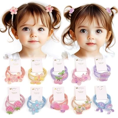 BIANHUAN ヘアゴム 子供 こども キッズ 10本 セット おしゃれ かわいい ベビー ヘアアクセサリー ゴム 髪 リボン かみかざり 赤ちゃん 髪留め 女の子 髪飾り 髪ゴム 誕生日 ドレス プレゼント 発表会