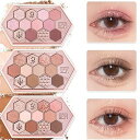 YAYAMIYA アイシャドウ 可愛い 蜂の巣 12色メイクパレット アイシャドウ アイシャドウパレット 蜜糖茶粉 アイシャドー ins アイシャドウブラッシュデュアルユース防水 防汗 高発色 持続する アイシャドウ 10.8g (03蜜粉霧茶)